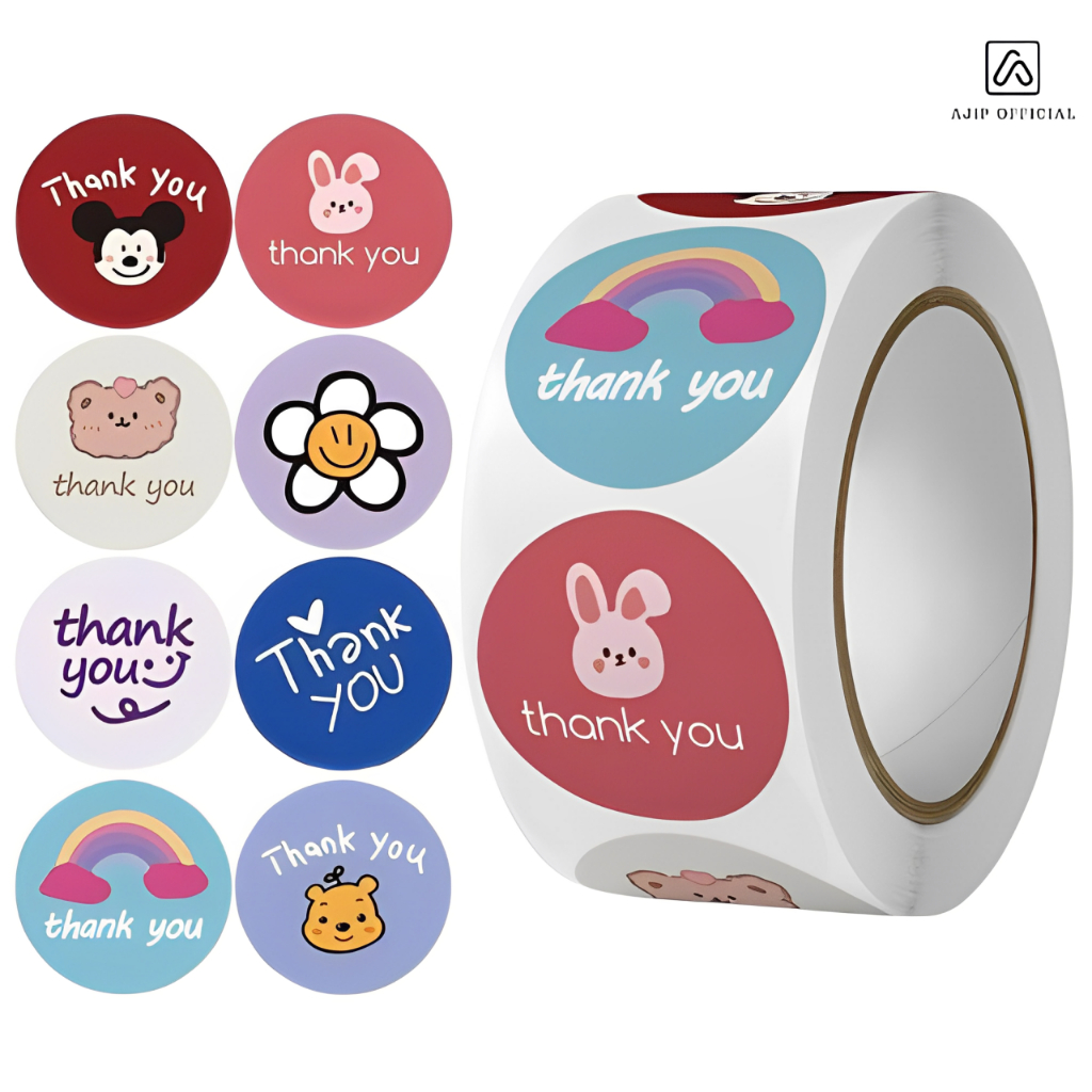 

Stiker Thank You Roll Isi 500 Label Bulat Murah Berkualitas untuk Kemasan Cantik Kece Kekinian