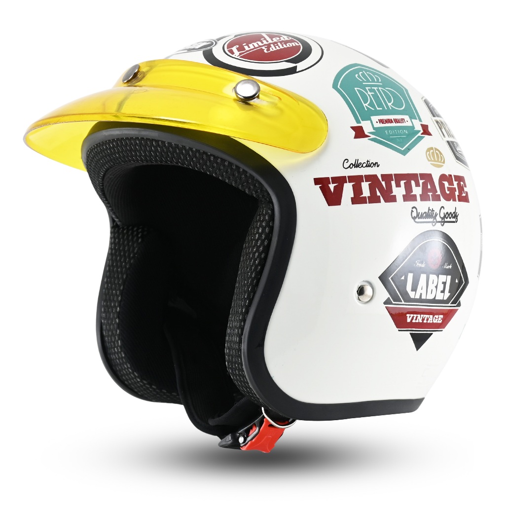 R-six Helm Bogo Dewasa Kekinian Motif Vintage