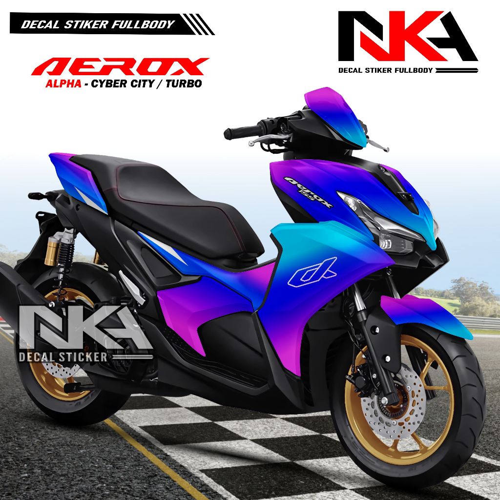 Stiker Decal Fullbody Variasi Motor Aerox Alpha 2025 Stiker Motor Keren Aerox Alpha Cybercyti