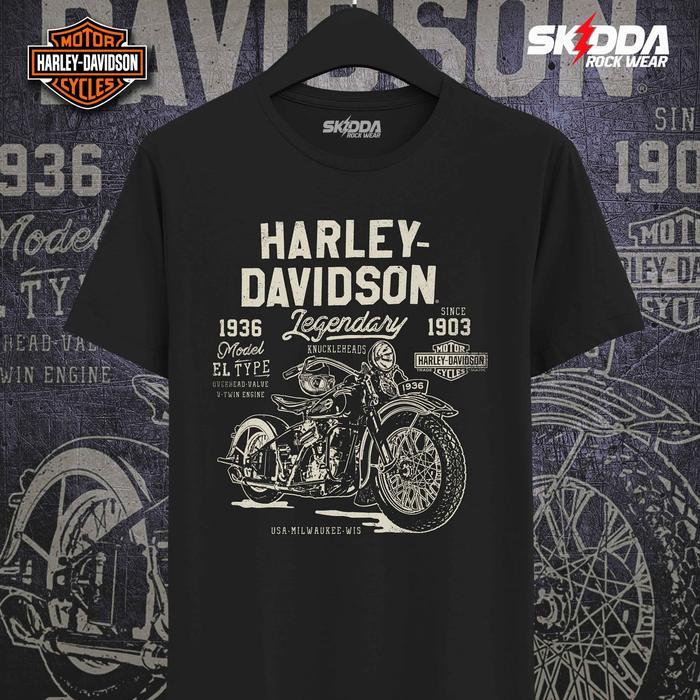T Shirt Kaos Baju Motor Gede – HARLEY DAVIDSON –Moge Premium Cotton Combed 24S Distro Pria Wanita