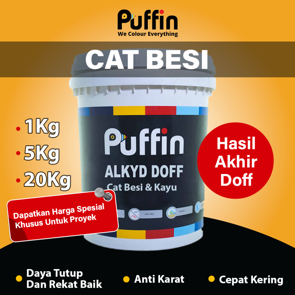 Puffin paint Cat kayu besi PUFFIN ALKYD ENAMEL DOFF 20Kg