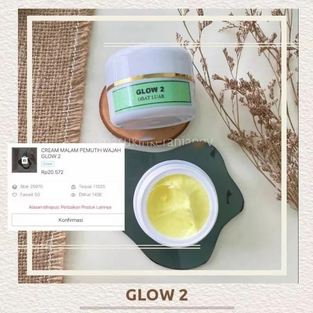 Cream Glow 2 | Cream Malam Glow 2 Original
