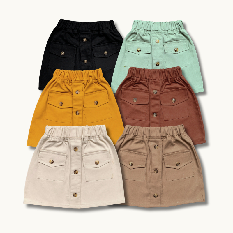 Rok Pendek Span Luna Anak 1 - 6 tahun Katun Twill