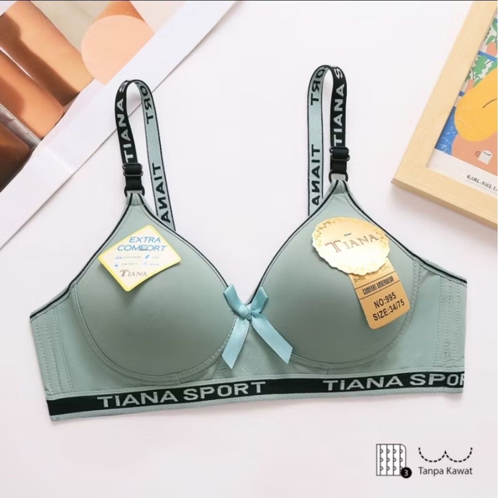 BH SPORT BRA TIANA 995 Kait 3 size 34-40 Tanpa Kawat