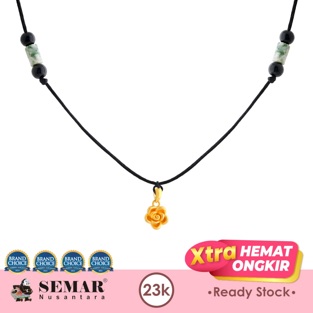 Kalung Tali Emas Rosely Flower Gold 23K Semar Nusantara