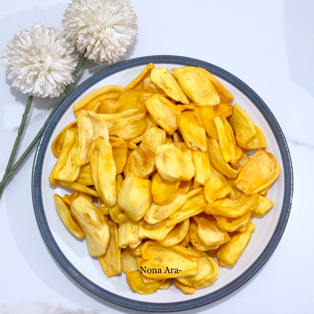 

Keripik Nangka Oven Grade B 100gram -Nona Ara-