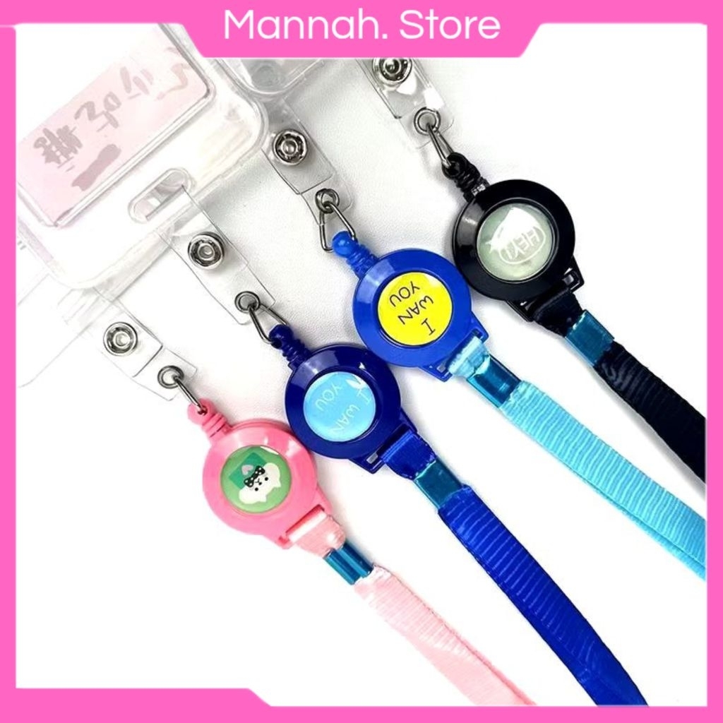 

( cod ) Name tag Id card Holder korea dan kalung tempat name tag kartu 2 siso MX2545