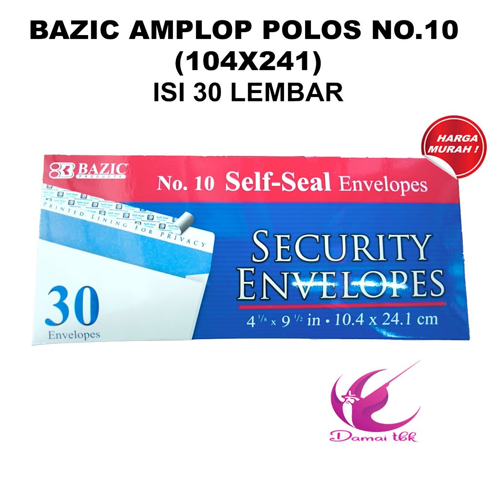 

Bazic Amplop Security Polos No.10 (104x241)
