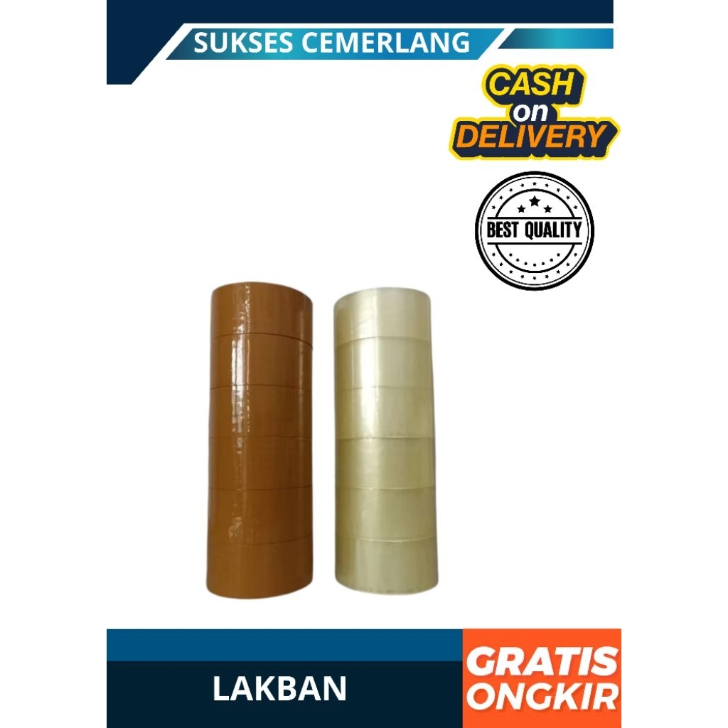 [1DUS] Lakban 100 yard Lakban 1 dus Lakban Bening grosir Lakban Cokelat lakban bening lakban grosir