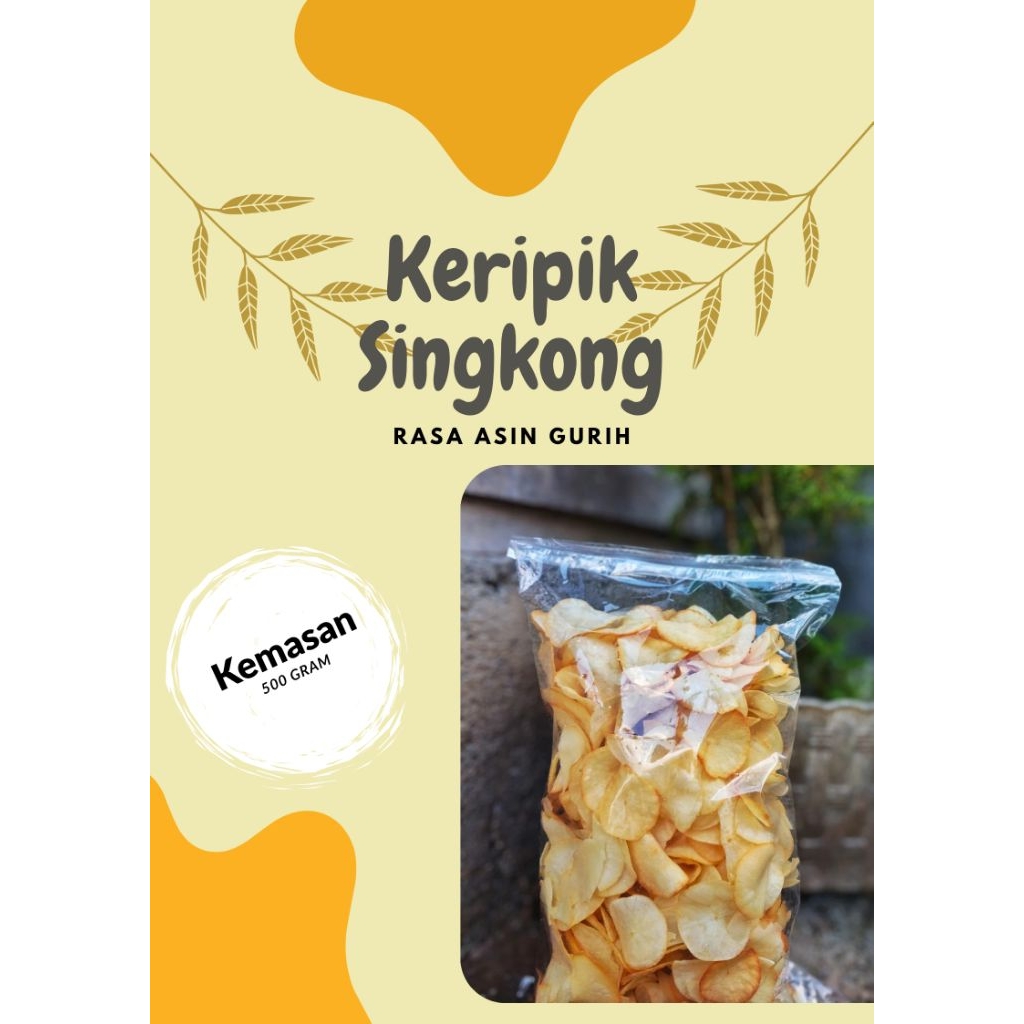 

keripik singkong kemasan 500 gram