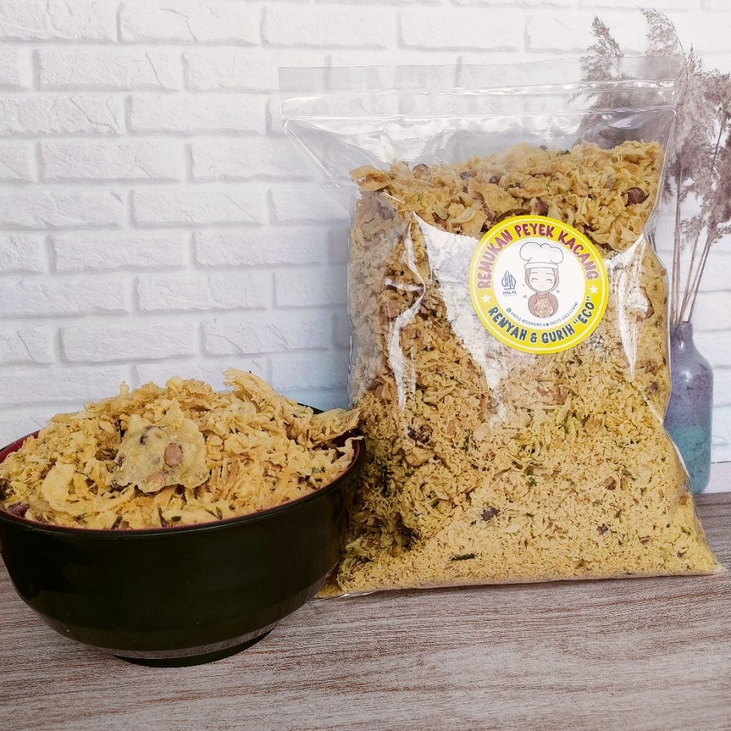 

Remukan peyek kacang campur teri udang