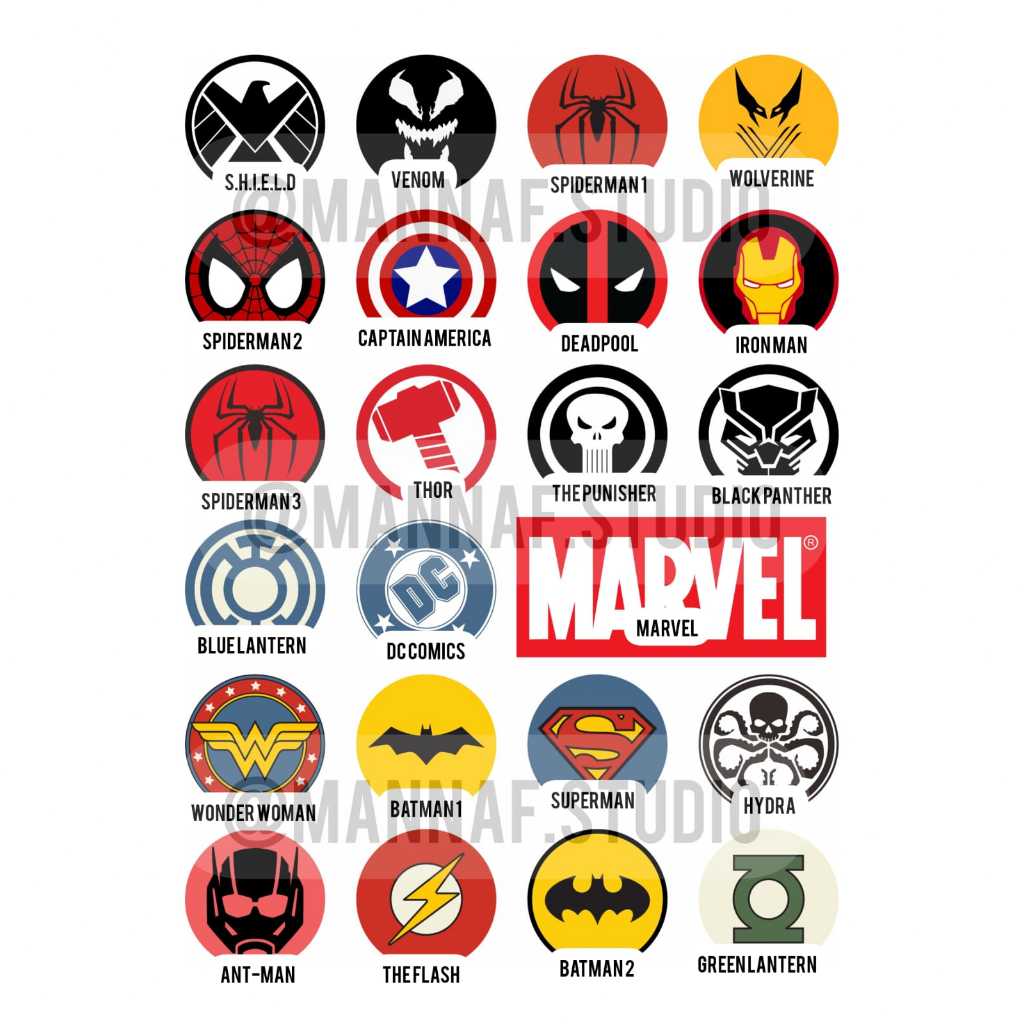 

Sticker Vinyl Logo Superhero Marvel DC Comics Spiderman Superman Batman Deadpool Iron Man Wonder Woman
