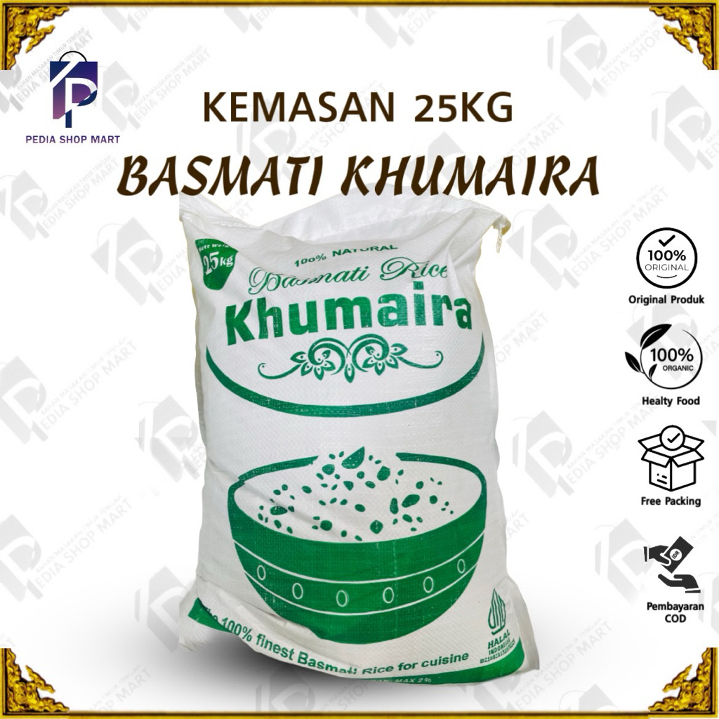 

Beras Basmati Khumaira 25kg Khusus Pengiriman Cargo & Instant