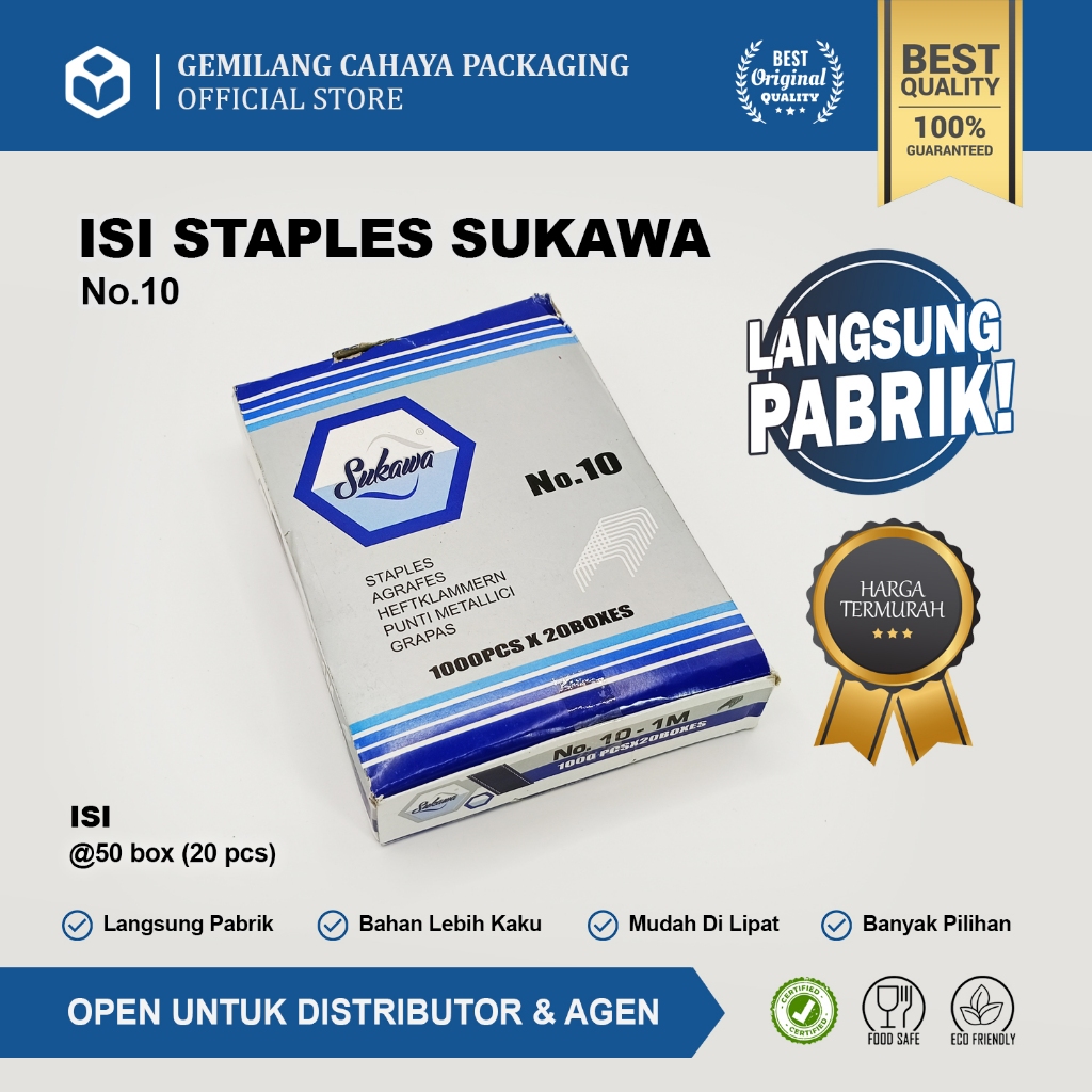 

Langsung Pabrik Isi Staples Sukawa No.10