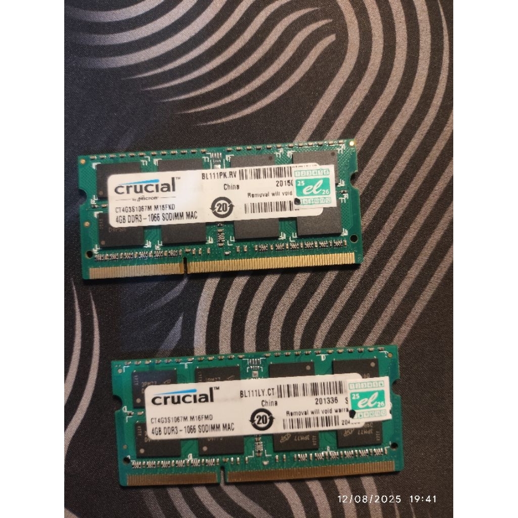 RAM Sodim Laptop PC3 8500 8GB (4x2) DDR3