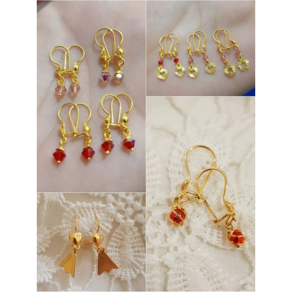 Anting Perak Anak/Perak Asli 925/Anting Anak Karakter/Perak Lapis Emas