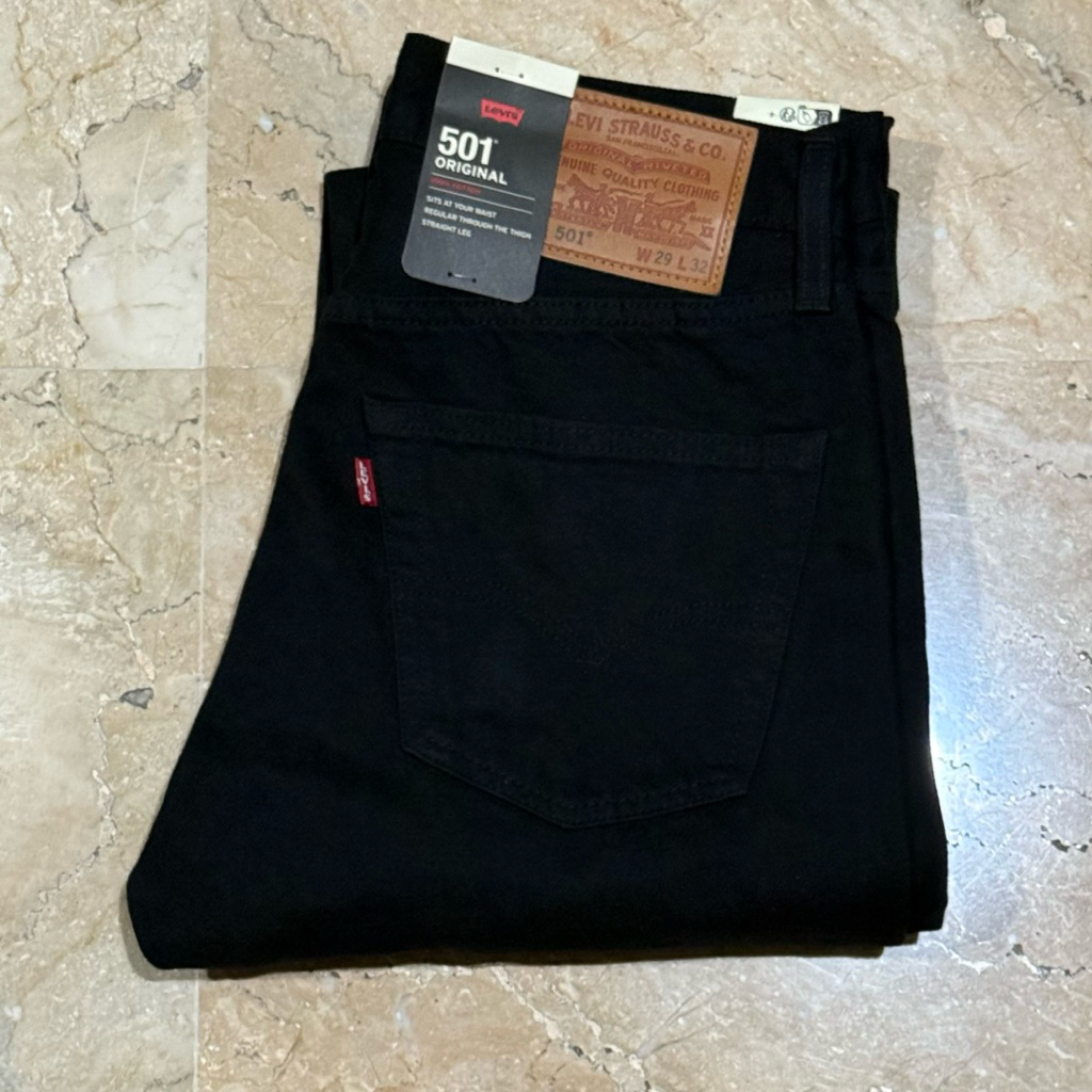 Celana Panjang Jeans Pria 501 Original Fit Black 501-0165