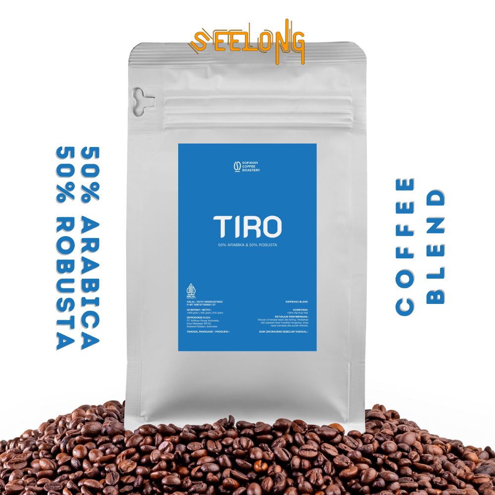 

Special Coffee Blend Tiro - 50% Arabica + 50% Robusta - Biji atau Bubuk Kopi Spesial Blend Arabika dan Robusta