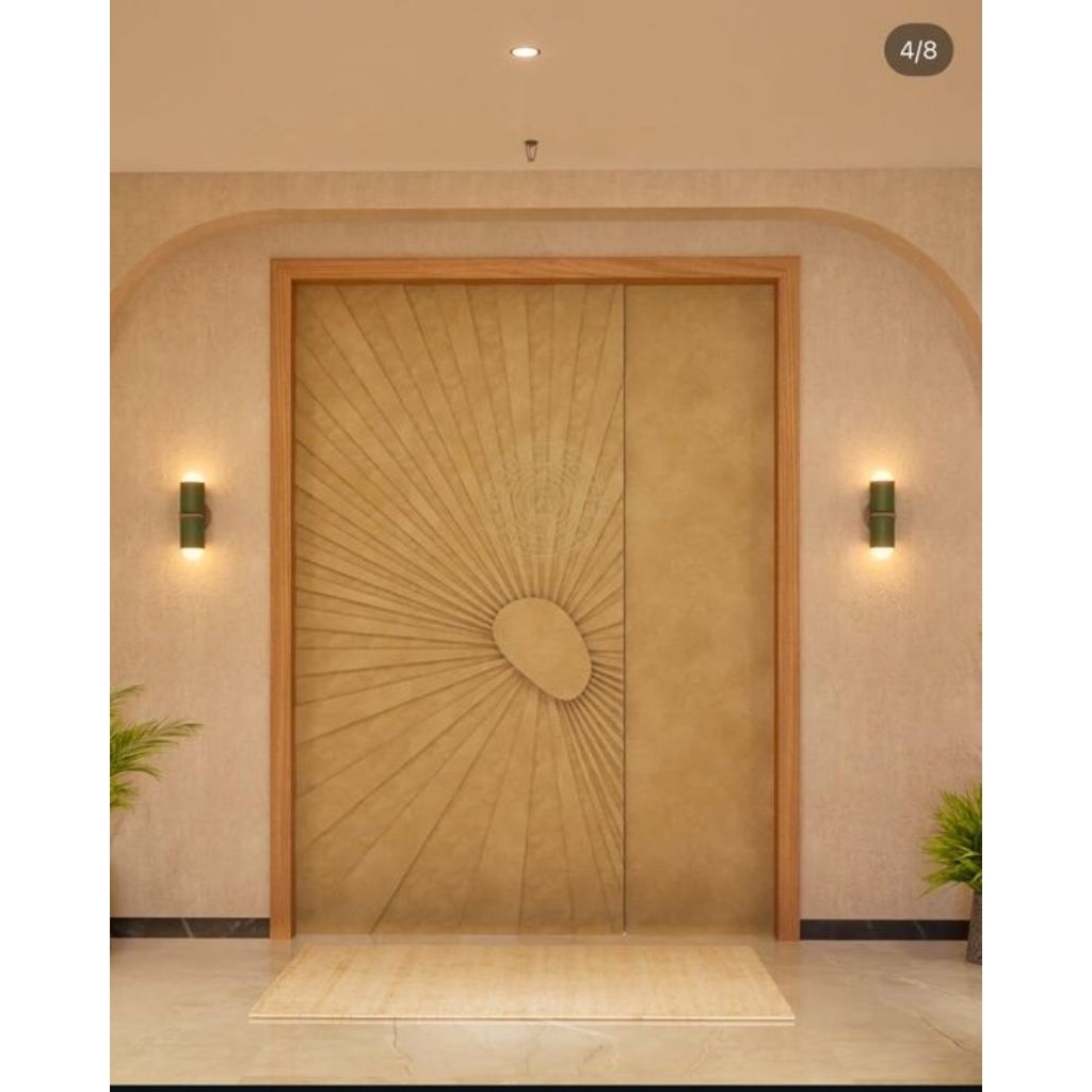 pintu kupu tarung bahan kayu jati