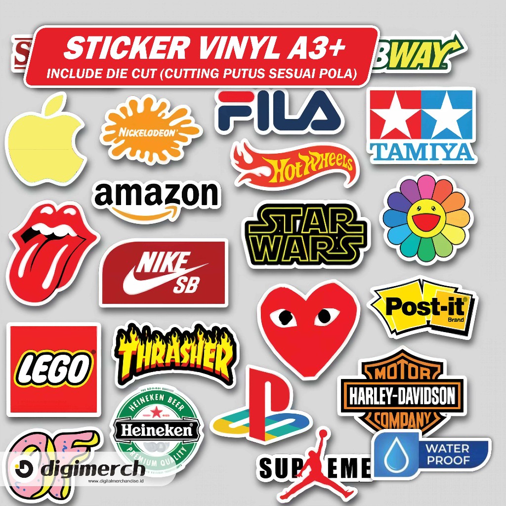 STIKER VINYL CUTTING PUTUS DIE CUT | STICKER CUTE CUSTOM FREE CUTTING DIE CUT A3+