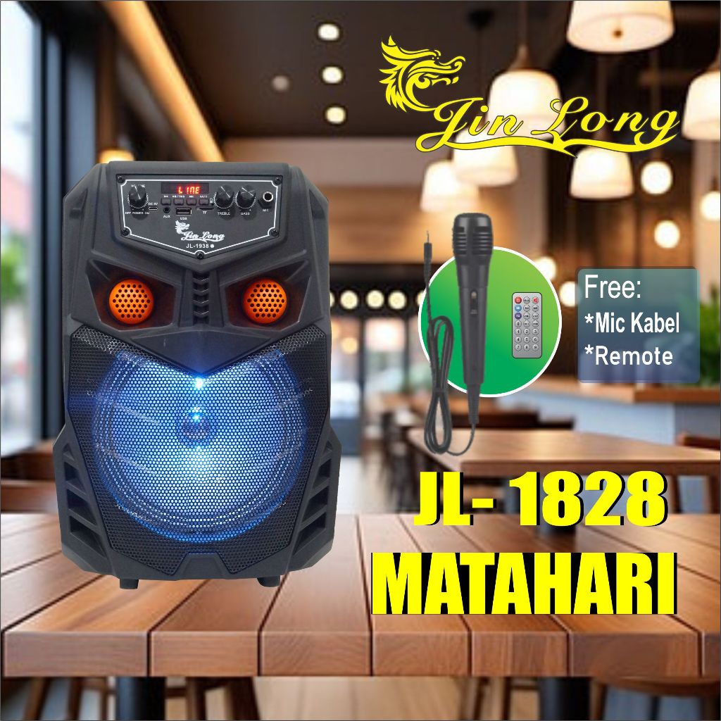 SPEAKER AKTIF WIRELESS GRATIS MIK DAN REMOTE JINLONG JL - 1938 MATAHARI