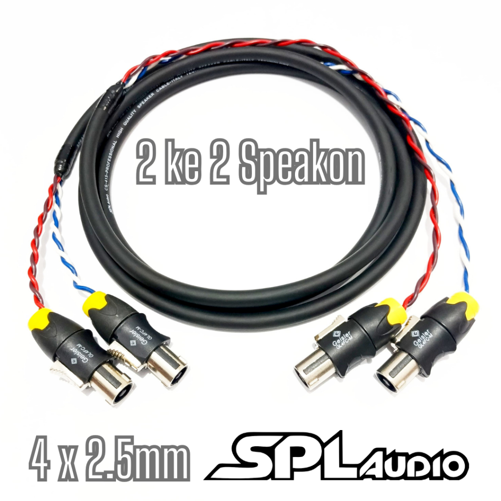 Kabel Jek Spiker SPL Audio 4x2.5 / Kabel Spiker 2 spikon ke 2 spikon GEISLER