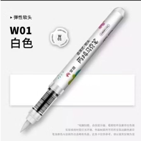 

Grasp Acrylic Marker Warna Hitam Dan Putih Penebal Garis Crayon