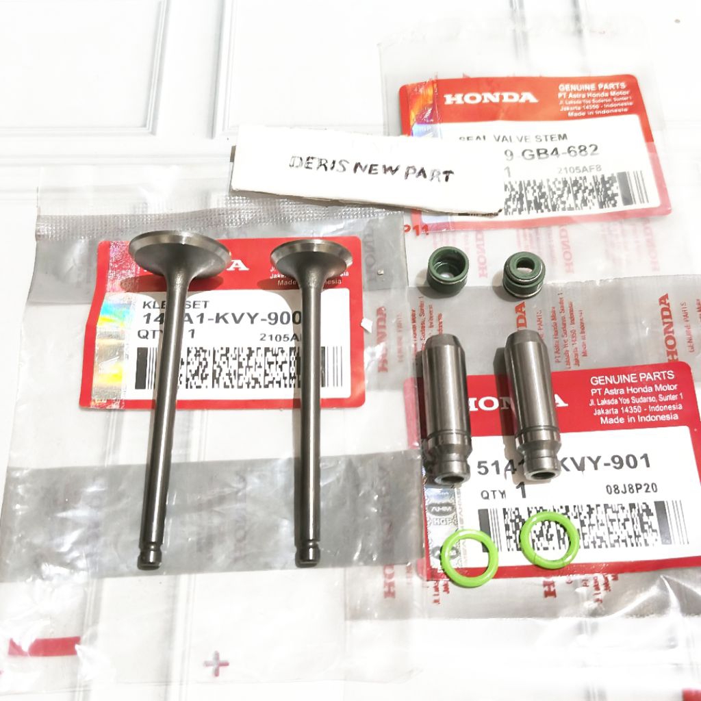 Bos botol klep+klep set seal klep Honda Beat old Beat fi scoopy old scoopy fi spacy old spacy fi(kvy