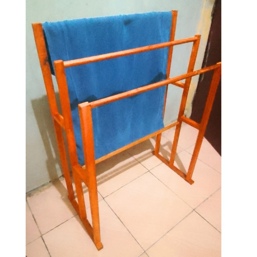 Rak Handuk Premium Rak Kayu Jemuran Handuk Rak Standing Kayu