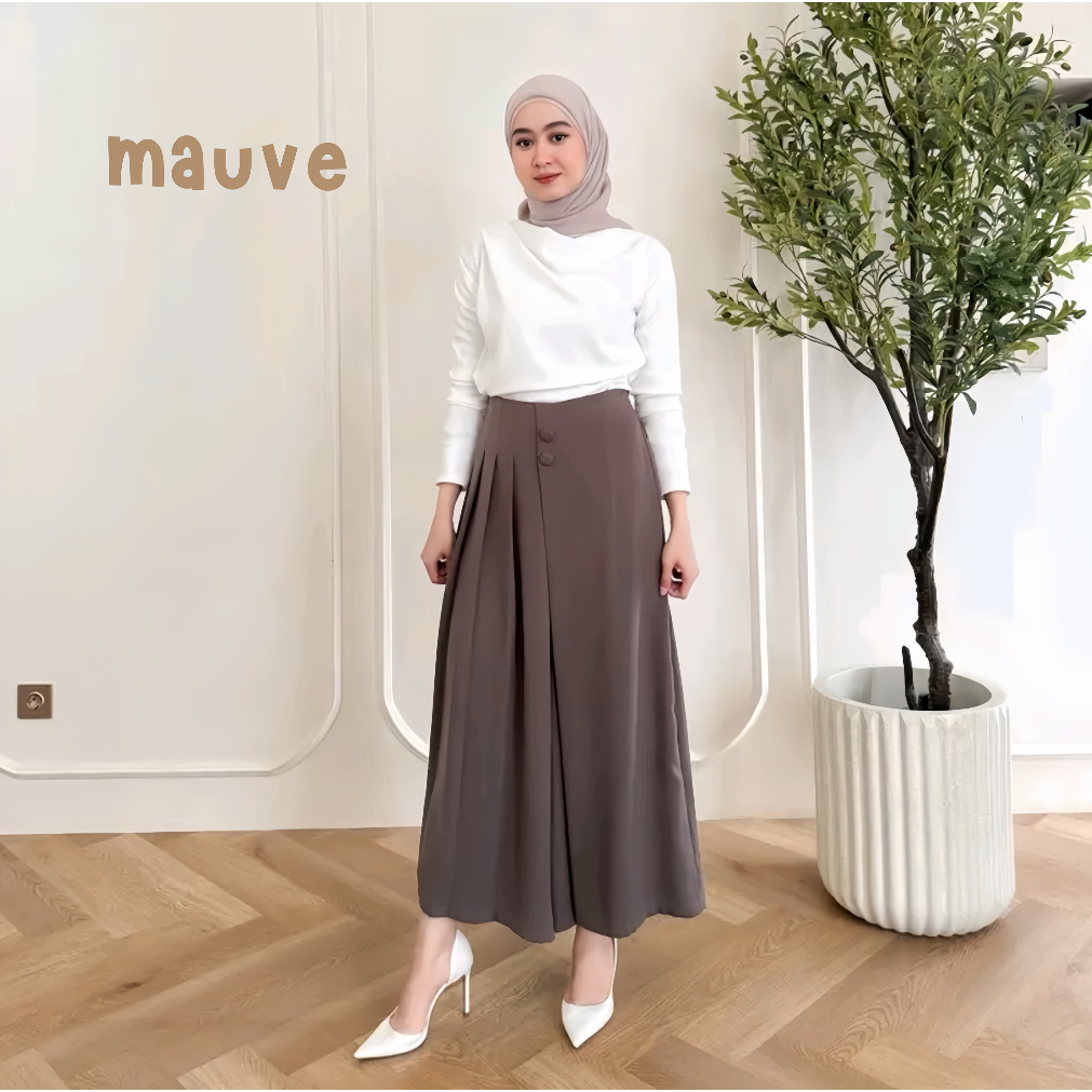 Celana Kulot Rok Wanita High Waist | Casual Formal Bahan Furano Nyaman Dipakai