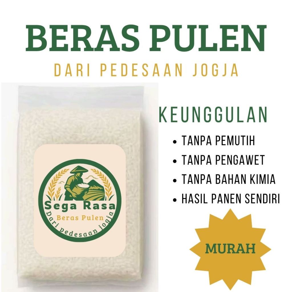 

Beras Pulen Sega Rasa Hasil Panen Sendiri dari Jogja