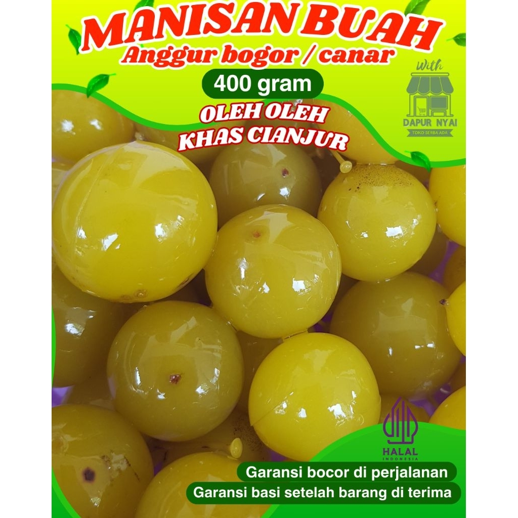 

400GR ANGGUR BOGOR MANISAN BUAH KHAS CIANJUR ASINAN RUJAK BUAH MANIS PEDAS SEGAR