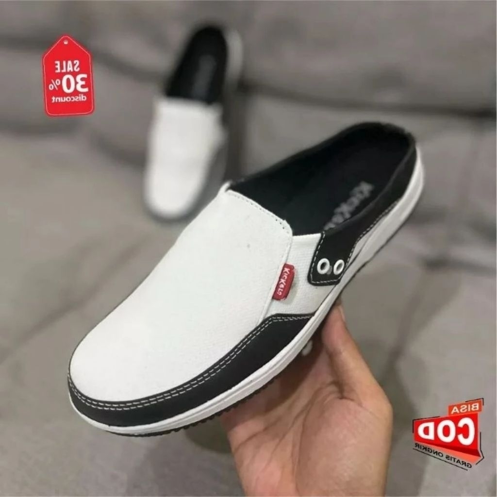 sepatu kickers pria / sepatu sandal / sepatu slop bustong / kickers slop