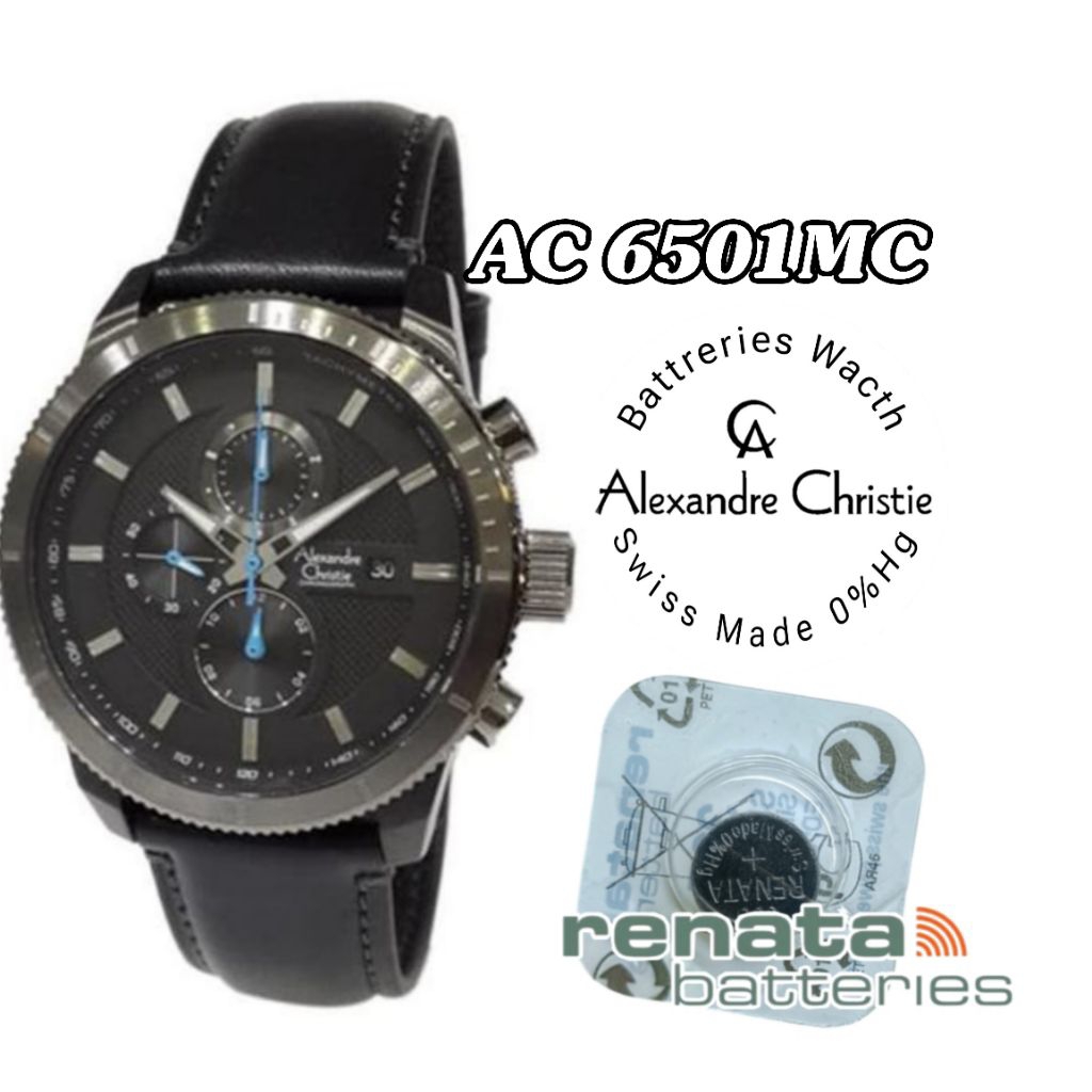 battrai jam tangan Alexandre Christie 6501MC battrai pengganti battrai jam tangan
