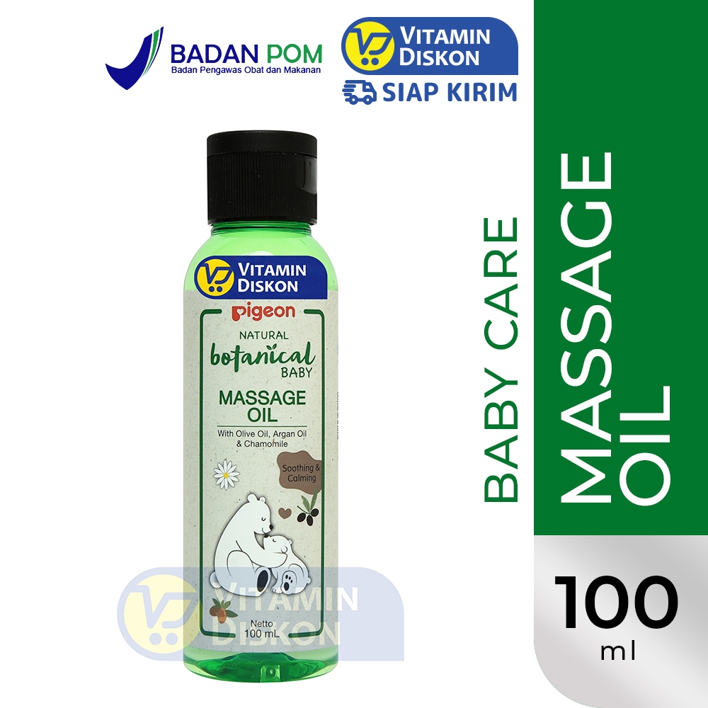 PIGEON BOTANICAL BABY MASSAGE OIL - 100ML | Oil Bayi, Minyak Pijat Bayi, Melembapkan Kulit Bayi