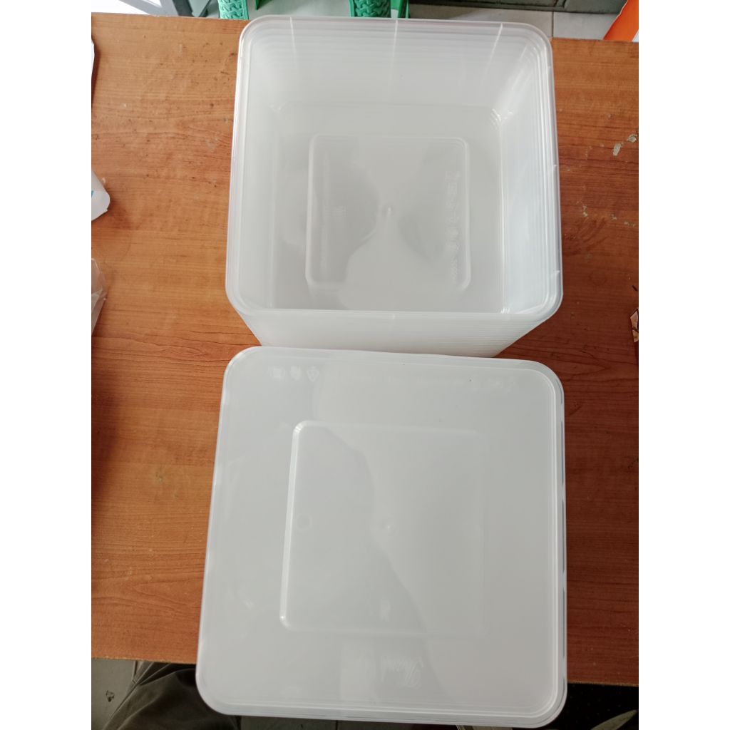 Thinwall/kotak nasi plastik  Microwave  2000 ml 1 pack isi 25pcs