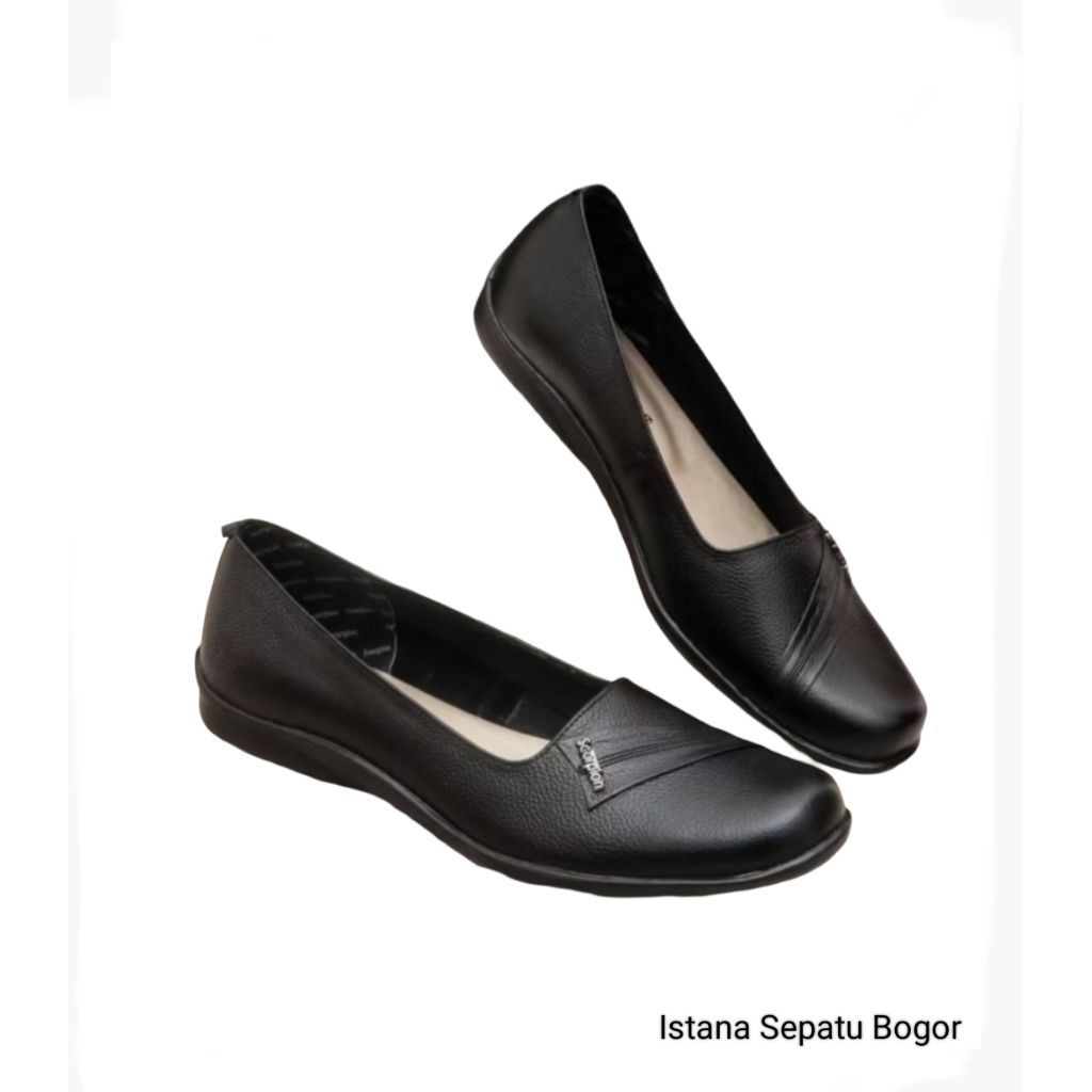 Sepatu Kulit Wanita Scorpion 6199 Hitam