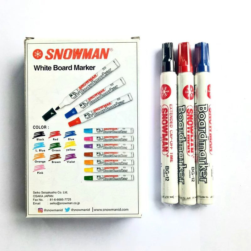 

Spidol Whiteboard Snowman BG-12 Boardmarker - 1 PACK > 12PCS