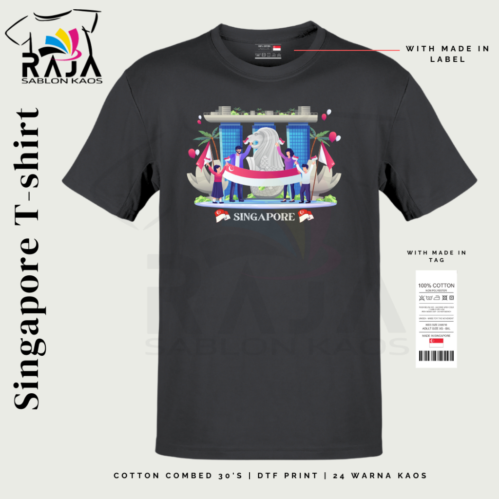 Baju Souvenir Negara Singapore  Kaos Oleh-oleh Negara Singapore Type 11