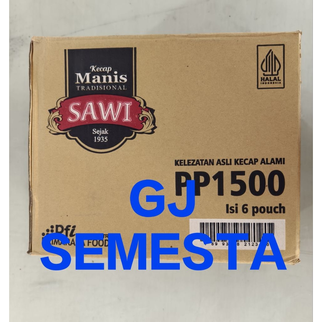 

Kecap Manis SAWI pouch 1500 Gr (Dos isi 6 Pouch)