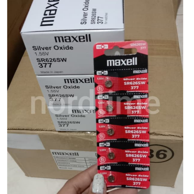 Maxell SR626SW / 377 / SR 626 SW Original Baterai Maxell Kancing Batre Battery Jam Tangan Micro