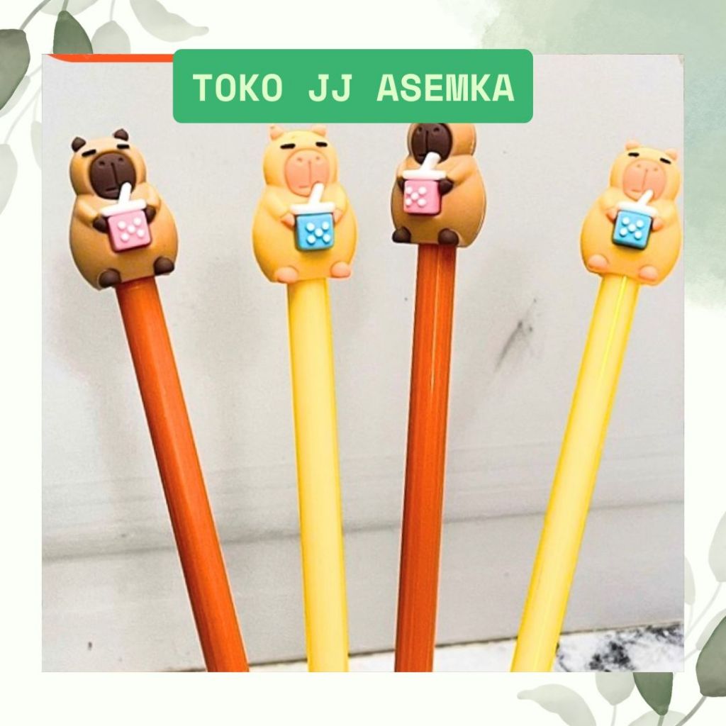 

PULPEN GEL CAPYBARA FULLBODY LUCU UNIK KARAKTER ALAT TULIS SEKOLAH MURAH COD