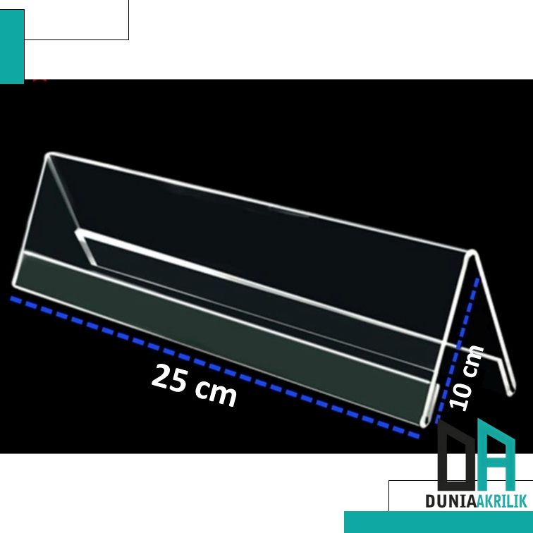 

AKRILIK NAME PLATE / PAPAN NAMA MEJA SEGITIGA 10X25CM