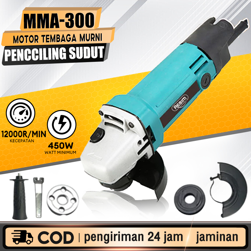 REAIM Angle Grinder Mesin Gerinda Tangan Mesin Gerinda BISA COD Gerinda Tangan Murah Original Mailta
