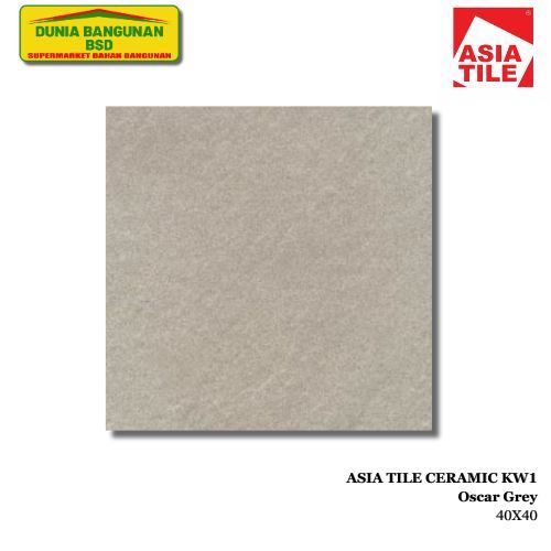 ASIA TILE OSCAR GREY Keramik Lantai Anti Slip 40x40 Abu-abu/ Keramik Kasar Grey / Keramik Teras 40 x