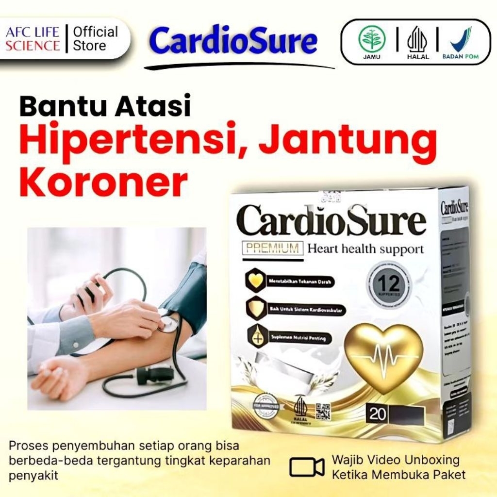 

CARDIOSURE PREMIUM MILK SUSU HERBAL AMPUH ATASI HIPERTENSI JANTUNG KORONER STRUK KOLESTROL