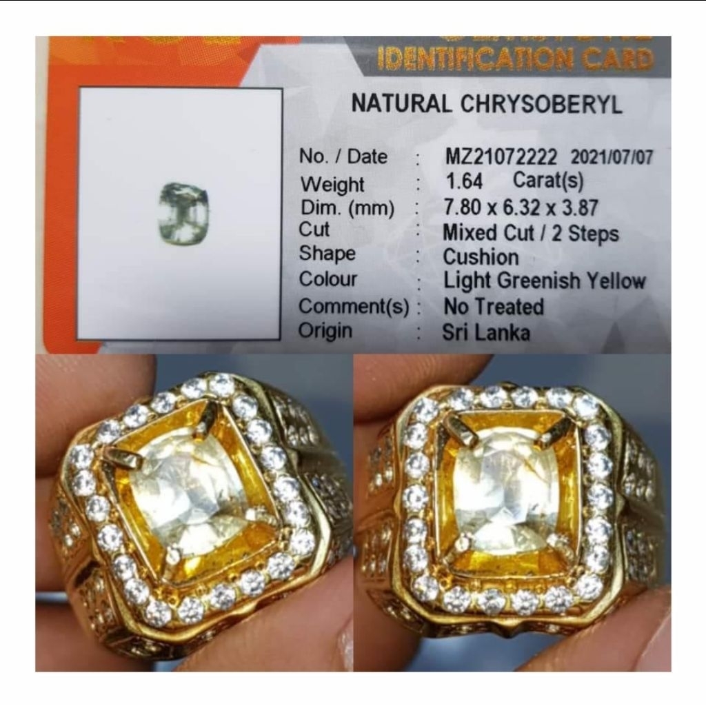 NATURAL CHRYSOBERYL SRILANKA Ada batu cats eye mata kucing blue sapphire ceylon safir star ruby birm