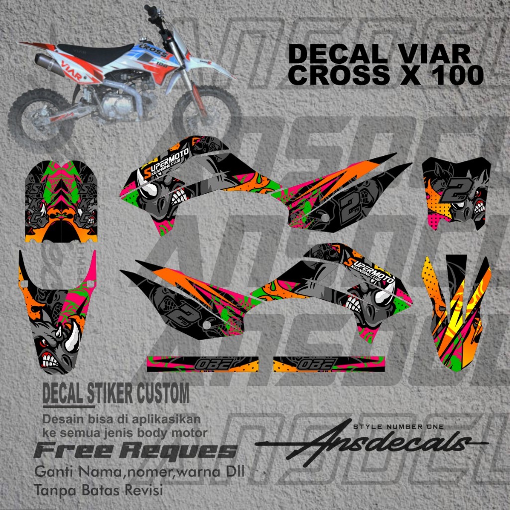 Stiker Viar Cross X 100 Stiker Mini Trail Viar Cross X 100 New Stiker Mini Trail