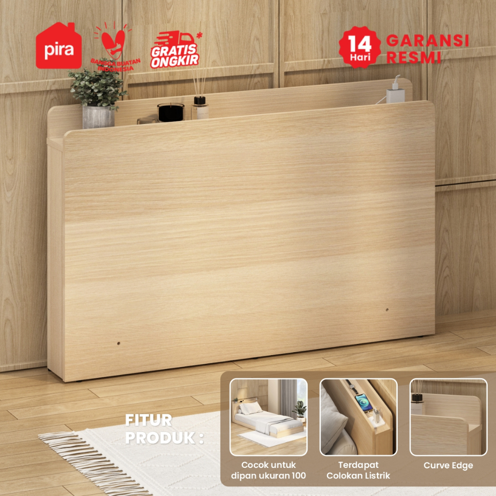 PIRA -  NIDO HB100 Headboard Kasur / Sandaran Kasur / Dipan / Dipan Tempat Tidur