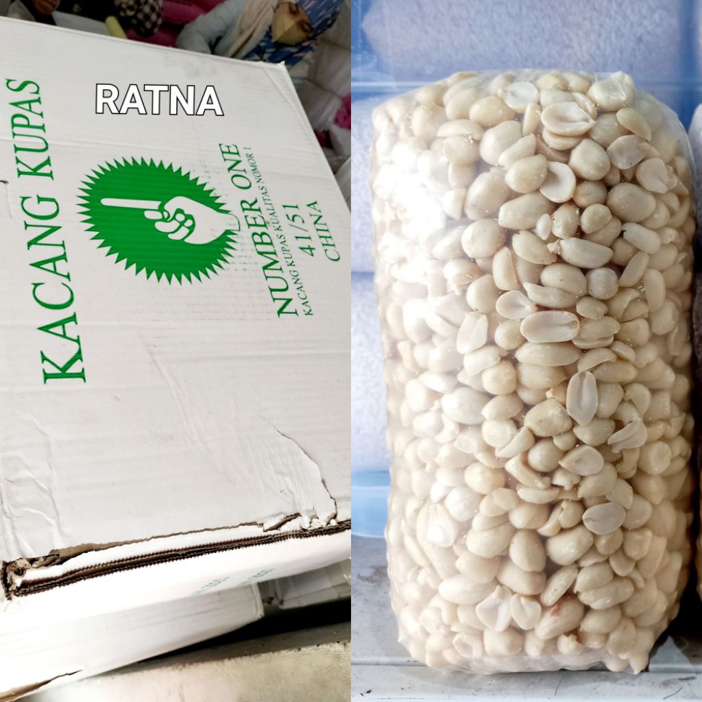 

(Besar) Kacang Tanah Kupas Premium Impor 1 KG (Number One 41/51) Kemasan Repack